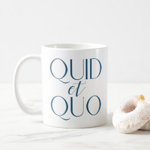 Klassisk utbildning i latinskt format och quo kaffemugg