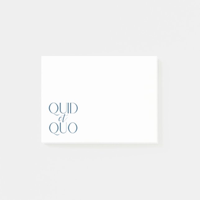 Klassisk utbildning - Quid et Quo - utbildning Post-it Block (Framsida)