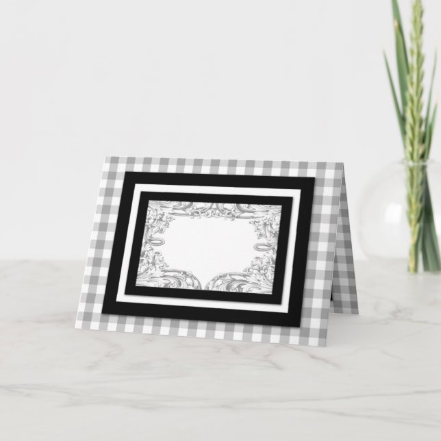 Klassisk utformning av Anpassade-kort, tom insida Tack Kort (Framsida)