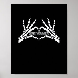 Klassisk utformning av Skeleton Heart och Händer Poster