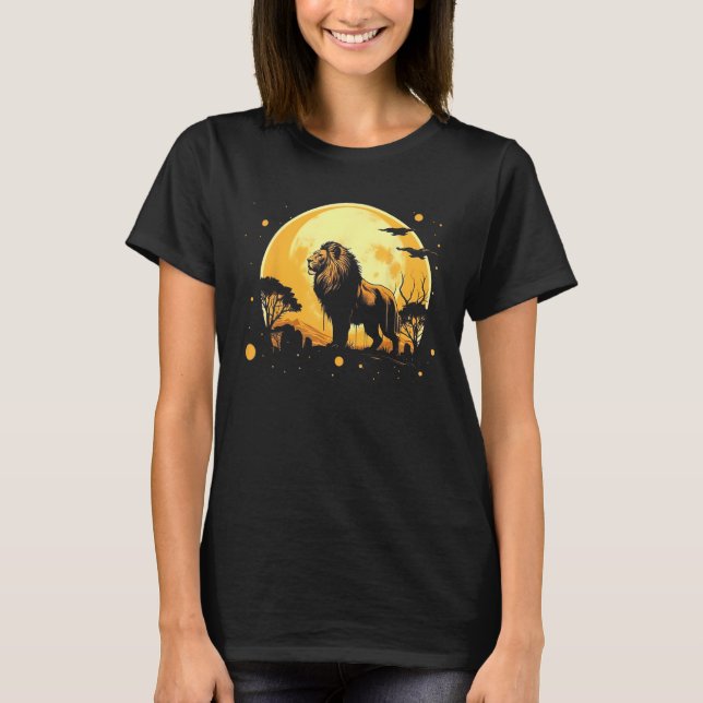 Klassisk utformning i lejona Måne T Shirt (Framsida)