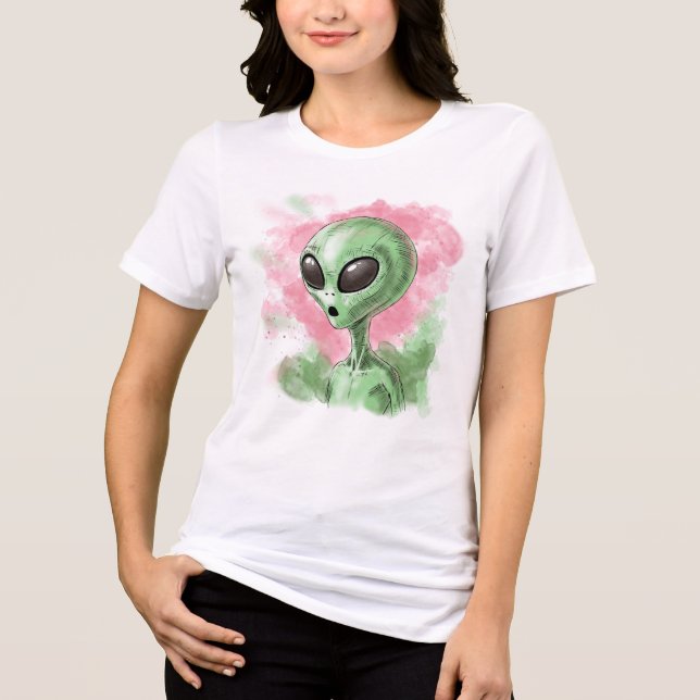 Klassisk utomjording illustration t shirt (Framsida)