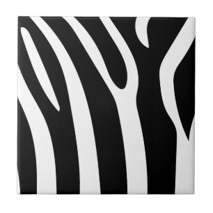 Klassisk utskrift av svart och vitt Zebra ränder Kakelplatta