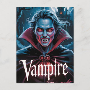 Klassisk vampyrfilmsposter i Dracula-stil Vykort