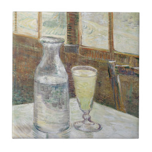 Klassisk Van Gogh Paris Kafé Absint Konst Kakelplatta