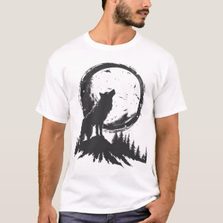 Klassisk Varg i månljuset T Shirt