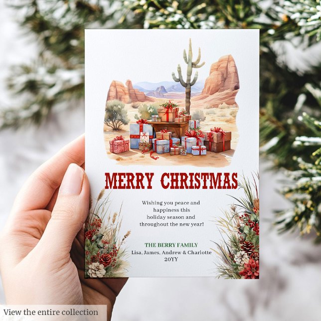 Klassisk västerländsk julkortdesign julkort (Classic Western Christmas greeting card design

)
