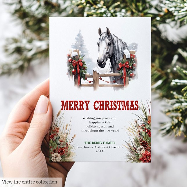 Klassisk västerländsk julkortdesign julkort (Classic Western Christmas greeting card design

)