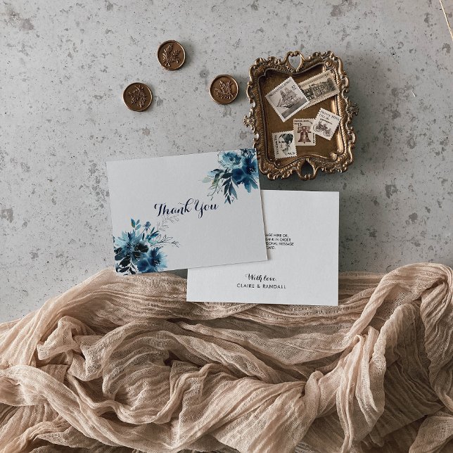 Klassisk vattenfärg, Blommigt Bröllop - tackkort Tack Kort (Skapare uppladdad)