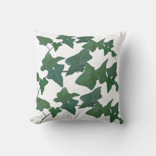 Klassisk vattenfärgsfil Grönt Engelsk ivy Throw Pi Kudde