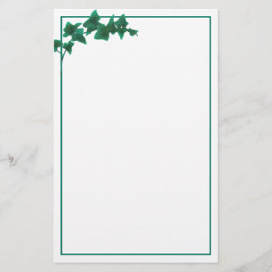 Klassisk vattenfärgsversion Grönt Engelsk ivy Stat Brevpapper