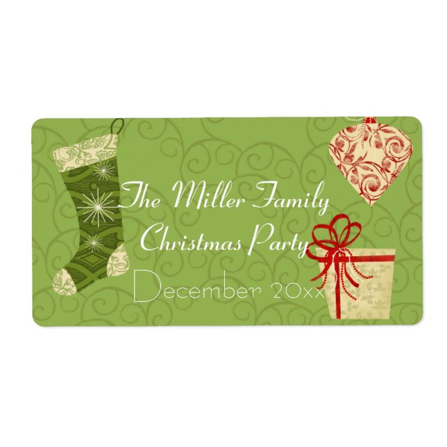 Klassisk Vattenflaska - etiketter Fraktsedel (Framsidan)