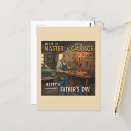 klassisk verkstad i Fars dag Vykort