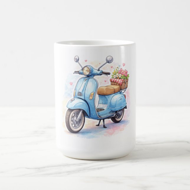 Klassisk Vespa Vintage Mugg Skoter Design (Center)