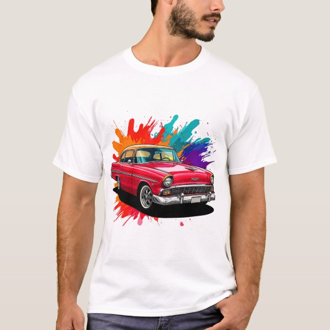 Klassisk veteranbil t shirt (Framsida)