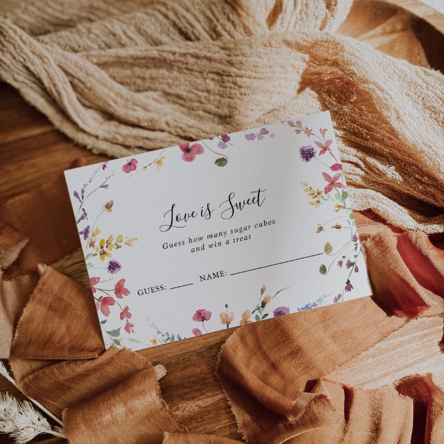 Klassisk Vild Färgrik Blommig Gissa Hur Många Kort (Skapare uppladdad)