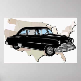 Klassisk Vintage 1950s Chevy Poster