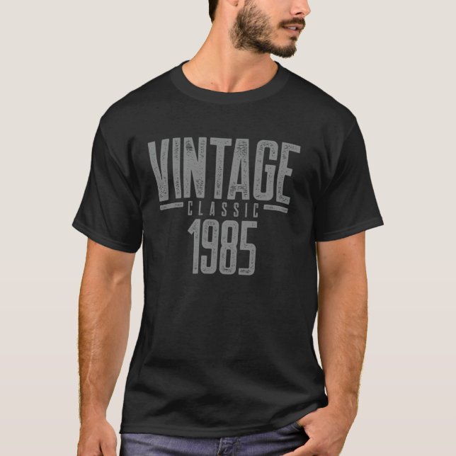 Klassisk Vintage 1985  1 T Shirt (Framsida)