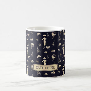Klassisk Vintage 50's Mode-kaffe Mugg