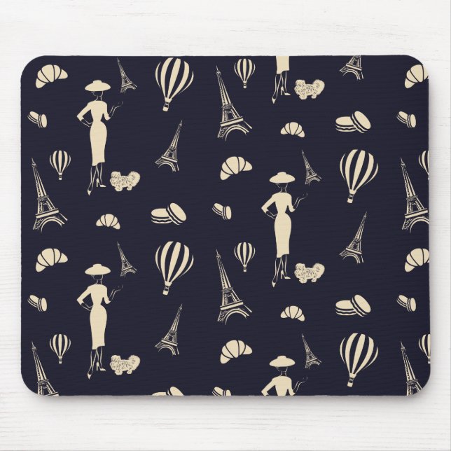 Klassisk Vintage 50's Mode Mousepad Musmatta (Framsidan)