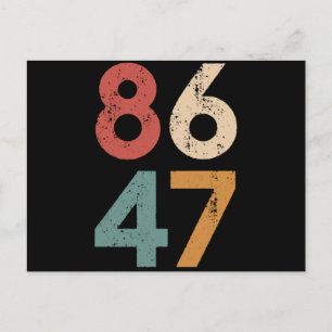 Klassisk Vintage 80-tals stil 86 47 Anti Trump Vykort