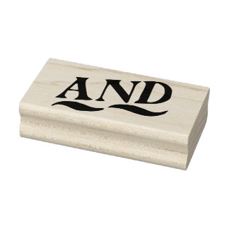 Klassisk Vintage "and" Typography Rubber Art Frimä Stämpel