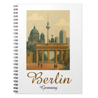 Klassisk Vintage Berlin, Tysklant landmärke Anteckningsbok