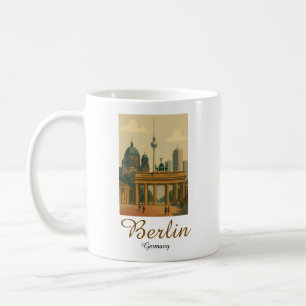 Klassisk Vintage Berlin, Tysklant landmärke Kaffemugg
