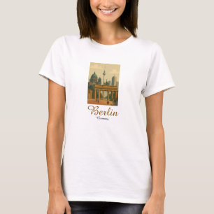 Klassisk Vintage Berlin, Tysklant landmärke T Shirt