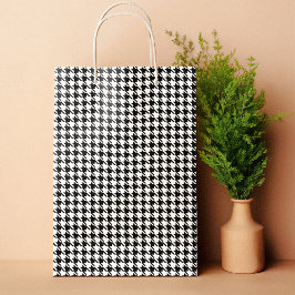 Klassisk Vintage Black & White Houndstooth Mönster