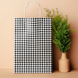 Klassisk Vintage Black & White Houndstooth Mönster