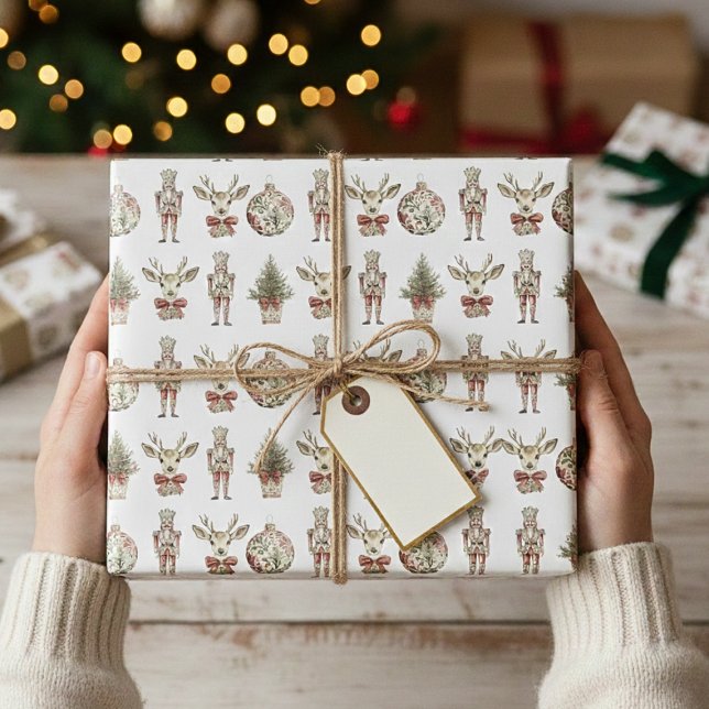 Klassisk Vintage Chinoiserie Toile Jumbo Presentpapper (Classic Christmas Vintage Chinoiserie Toile Jumbo Wrapping Paper)