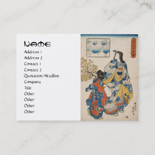 Klassisk vintage geisha ukiyo-e Utagawa-rulle Visitkort