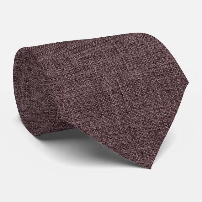 Klassisk Vintage Grenadine Vävd Brun Slips (Rullad)