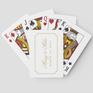 Klassisk Vintage Guld Bröllopspresent Casinokort