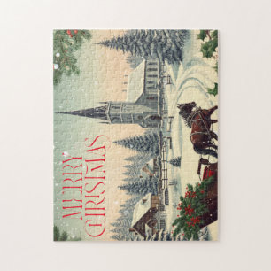 Klassisk/Vintage-jul/vinter Pussel