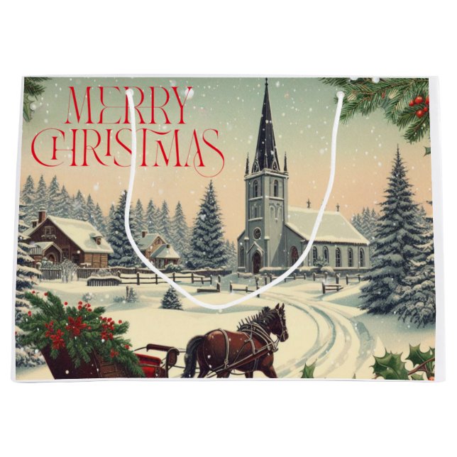 Klassisk/Vintage-julscen Mugg (Framsidan)