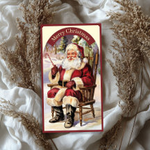 Klassisk Vintage Jultomten avoupage papper