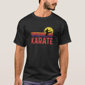 Klassisk Vintage Karate Kampsport Retro Solnedgång T Shirt