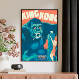 Klassisk Vintage Kung Kong Retro Movie Poster