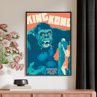 Klassisk Vintage Kung Kong Retro Movie Poster