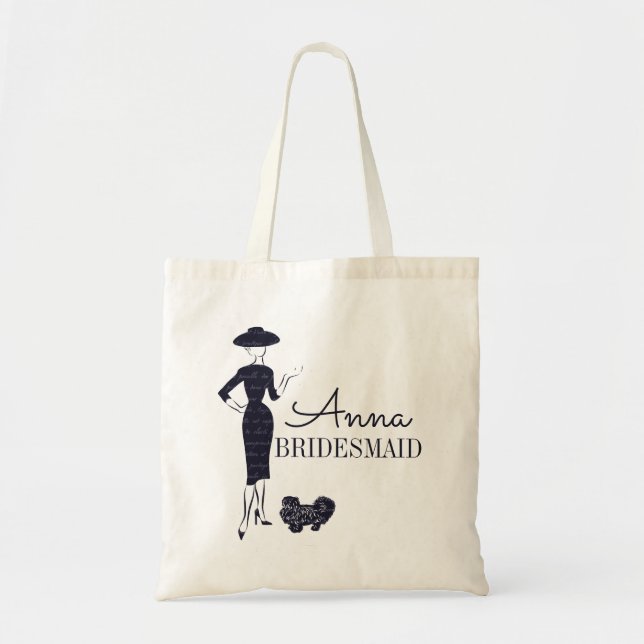 Klassisk Vintage Mode Möhippa Bridesmaid Tote Bag Tygkasse (Framsidan)