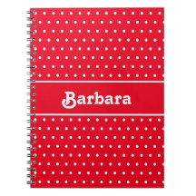 Klassisk Vintage Namn Polka dots Red and White
