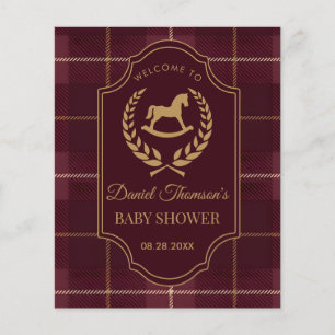klassisk Vintage Polo-häst Baby shower Flygblad