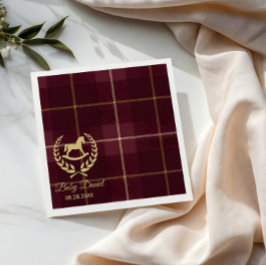 Klassisk Vintage Polo Häst Babyfest Shower Pappersservett