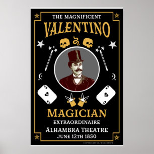 Klassisk vintage poster segerisk magi