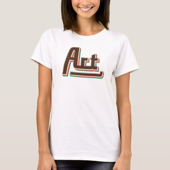 Klassisk Vintage Retro Art Student skollärare T Shirt (Framsida)