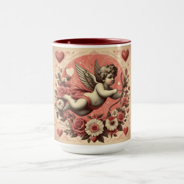 Klassisk/Vintage/Retro Cupid Alla hjärtans dag Mugg (Center)