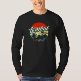 Klassisk Vintage Retro Lanikai Oahu T Shirt