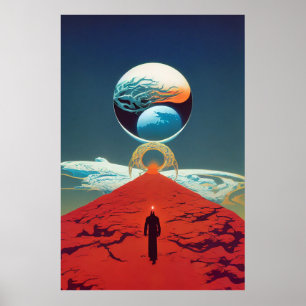 Klassisk Vintage Science fiction Fantasy Portal Poster
